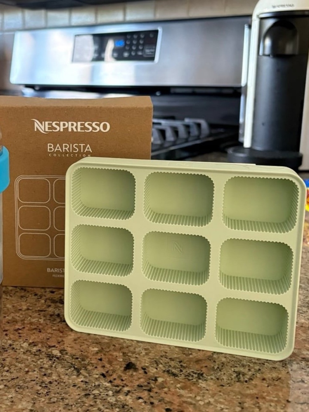 NWT Nespresso Sage Green Silicone Ice Mold